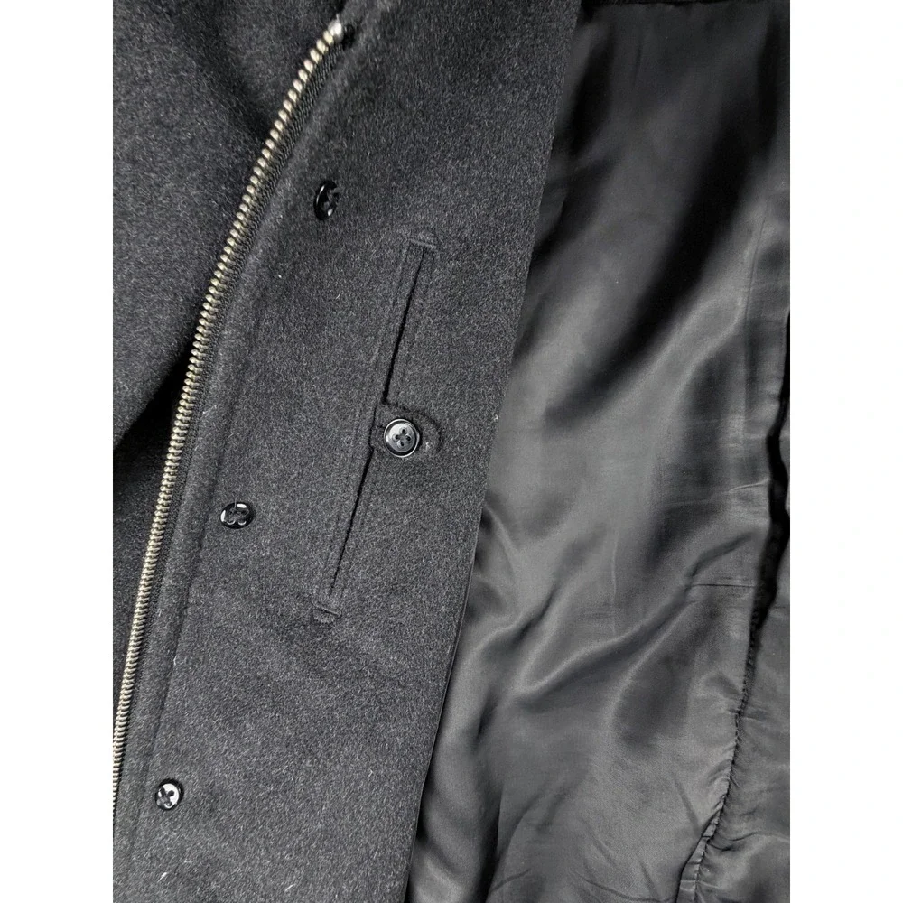 Banana Republic Mens Wool Cashmere Blend Car Coat Charcoal Gray Small RN 54023